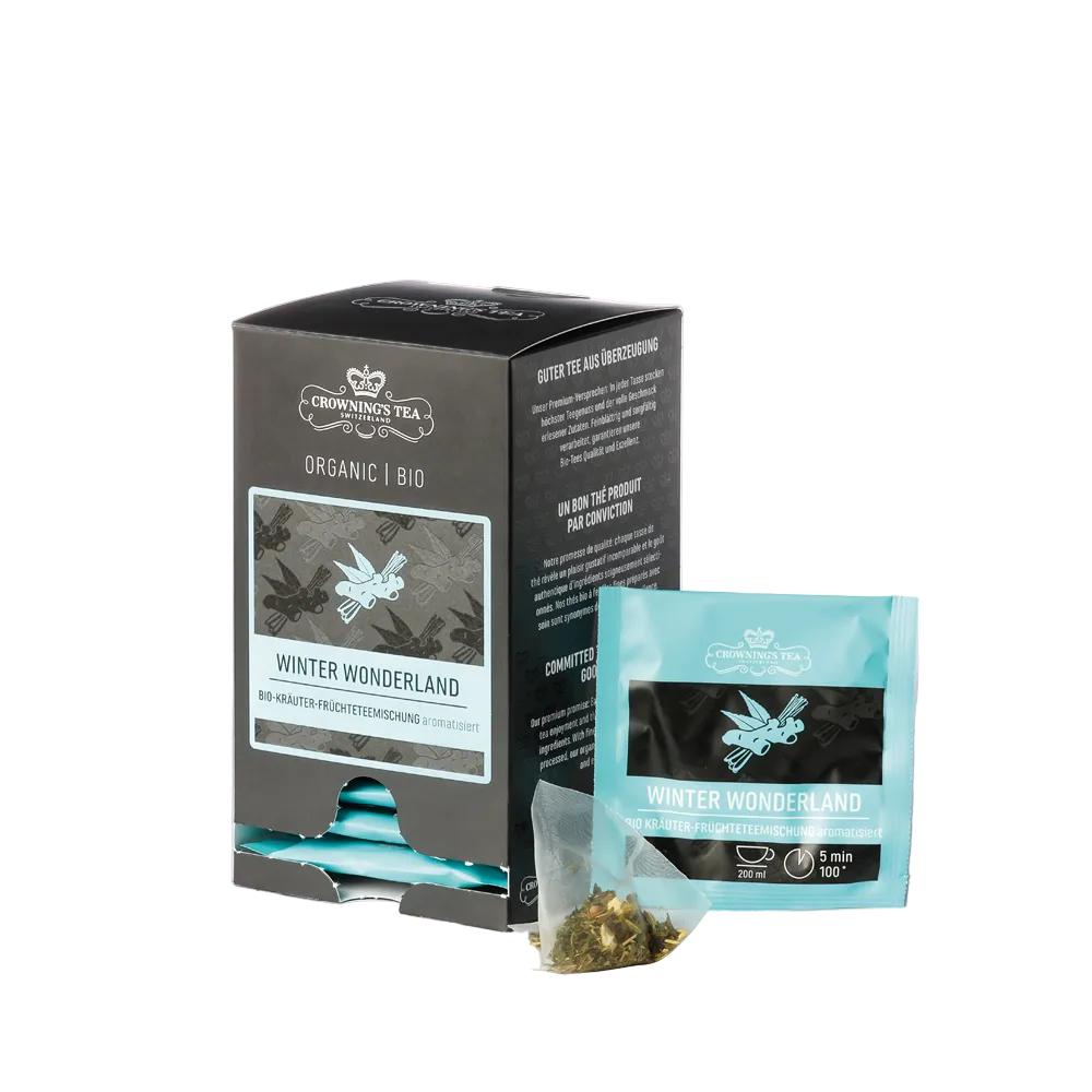 Winter Wonderland Premium Bio-Tee – Pyramidenbeutel