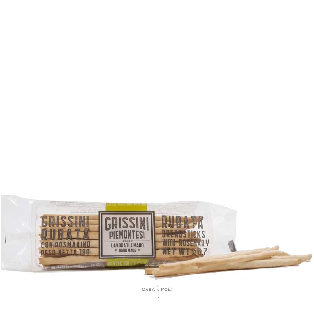 Grissini Rubatà mit Rosmarin 190 g – Casa Vecchio Mulino, Piemont