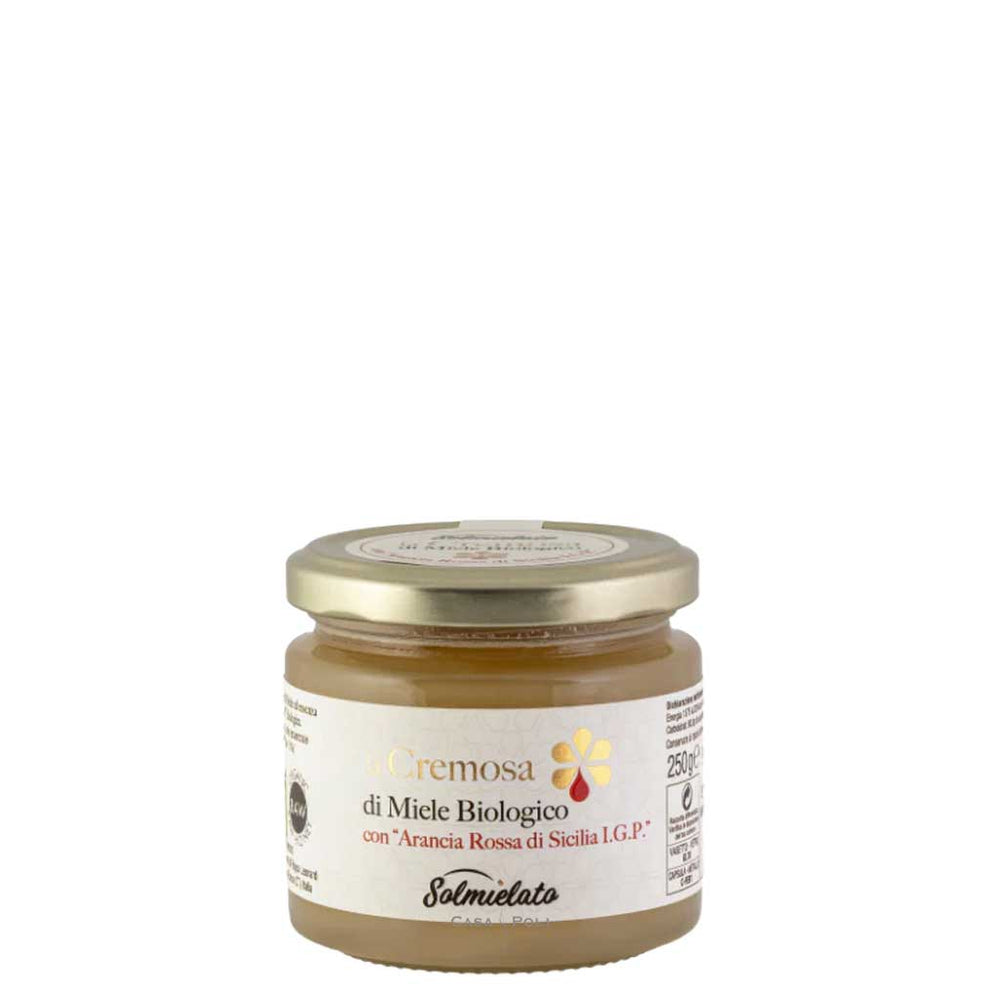 Bio-Honigcreme mit sizilianischer Blutorange IGP 250g - Filippo Leonardi