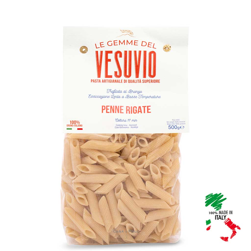 Penne Rigate 500 g – Grania, bronzegezogene Pasta aus Kampanien