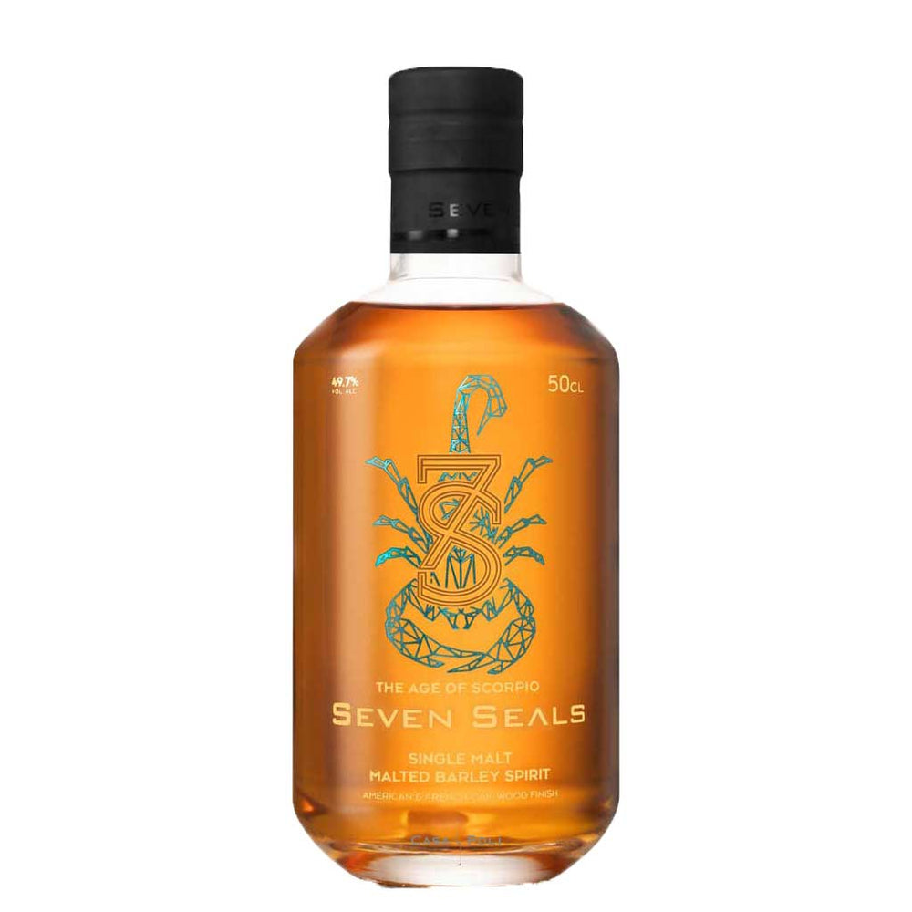 Seven Sieals Single Malt Whisky in einer 50 cl. Flasche mit Holzkiste