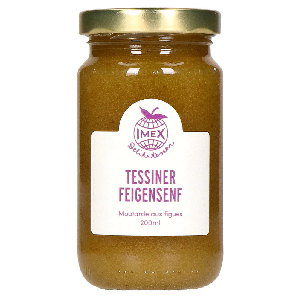 Tessiner Feigensenf mit 50 Prozent kandierten Feigen, zu Käse und Geflügel, 150 ml