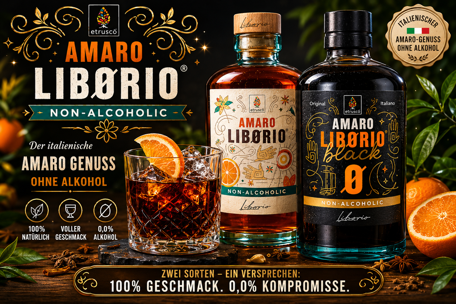 Amaro Liborio – alkoholfreier Amaro aus Sizilien, neu bei Casa Poli