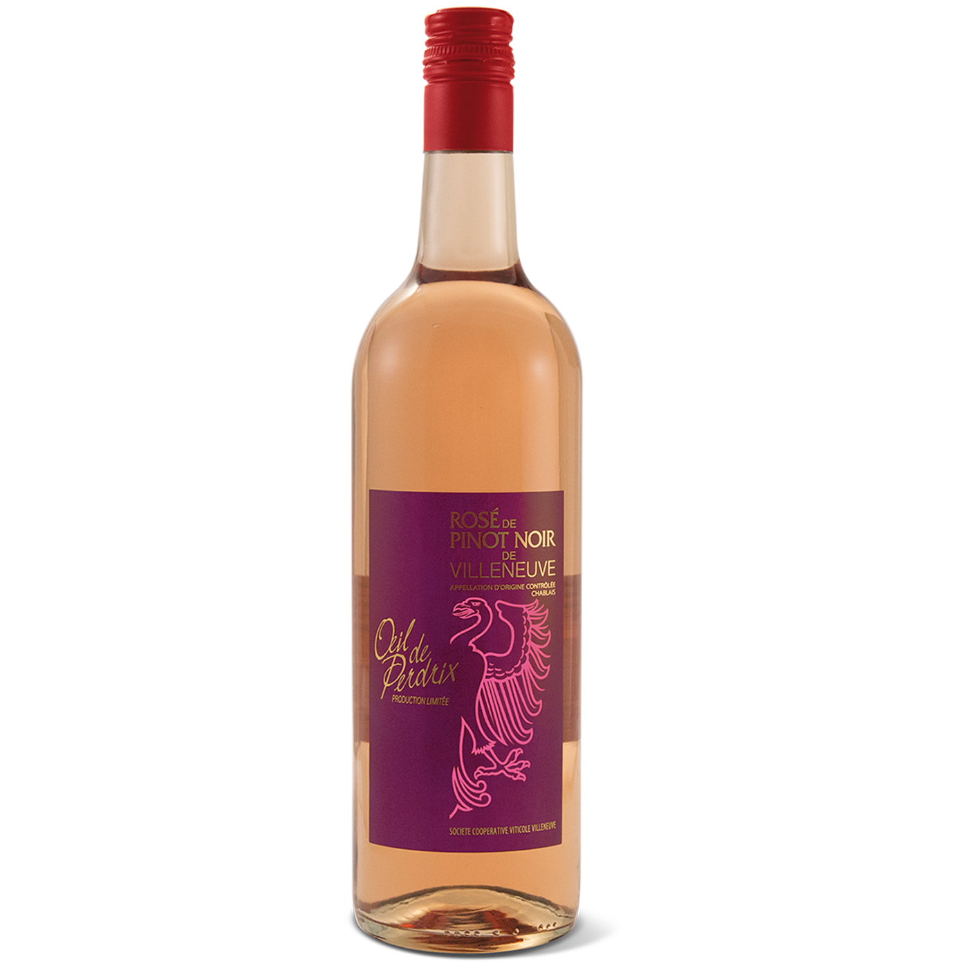 Œil-de-Perdrix Rosé de Pinot Noir Villeneuve, Chablais AOC 50 cl.