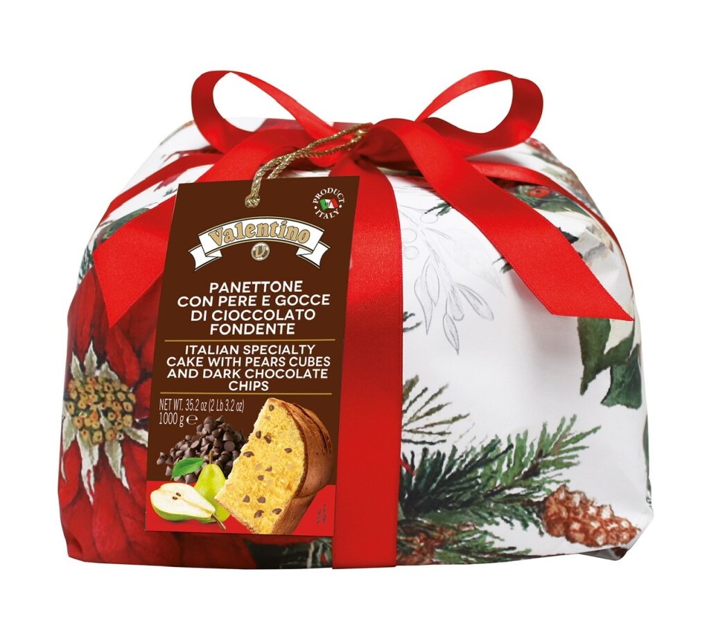 Panettone mit Birne und Zartbitterschokolade 1000g - Valentino