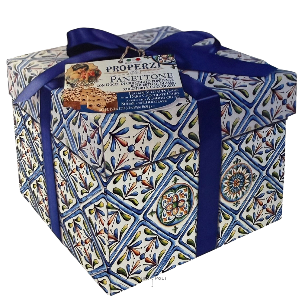 Panettone Amaretto e Cioccolato Fondente in Hutschachtel 1000g - Properzi