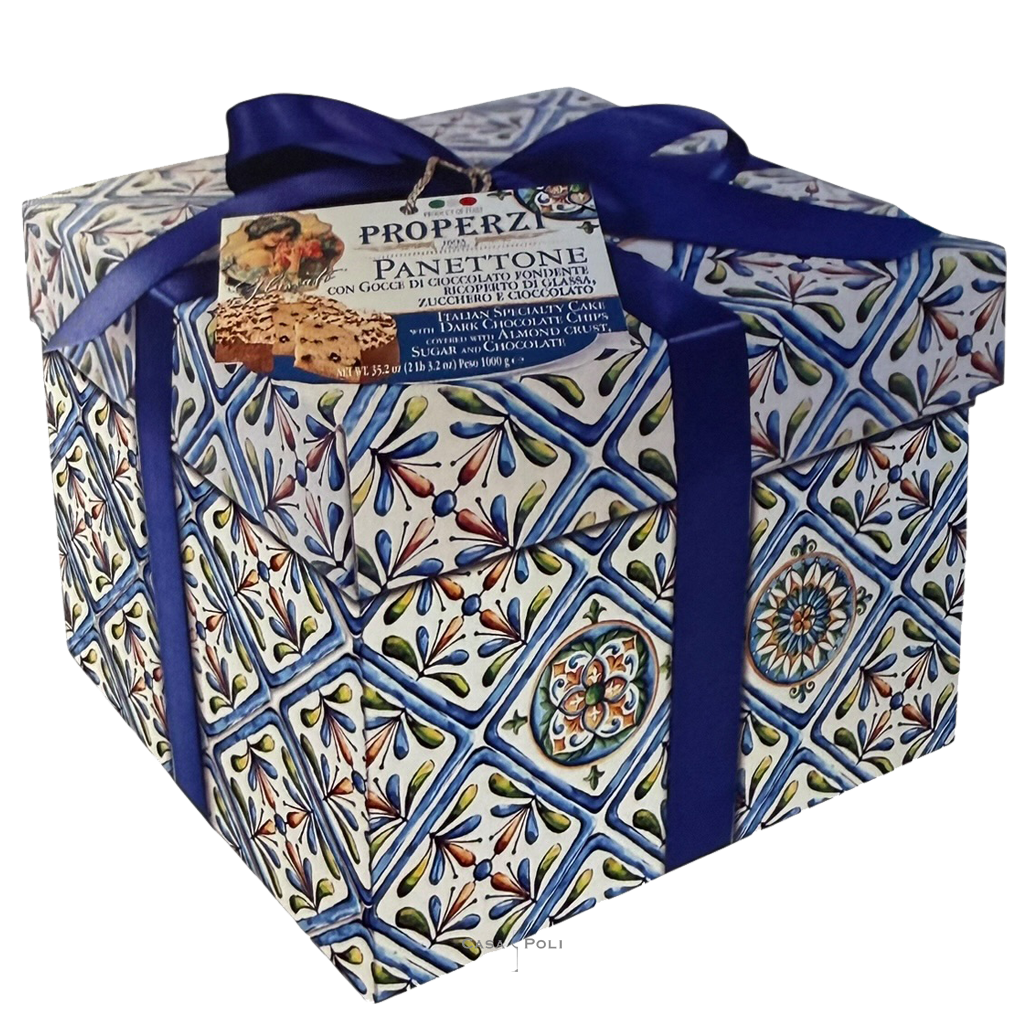 Panettone Amaretto e Cioccolato Fondente in Hutschachtel 1000g - Properzi