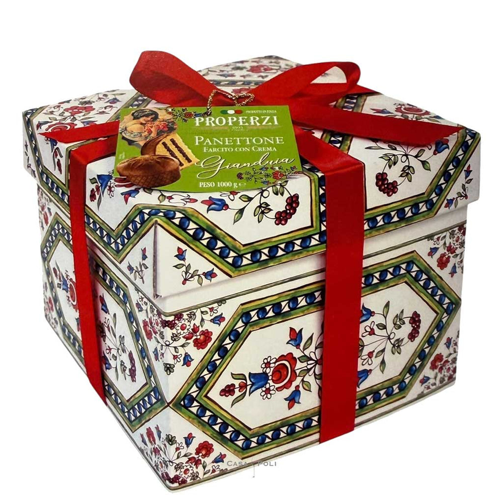 Panettone con Crema di Gianduia in Hutschachtel 1000g - Properzi