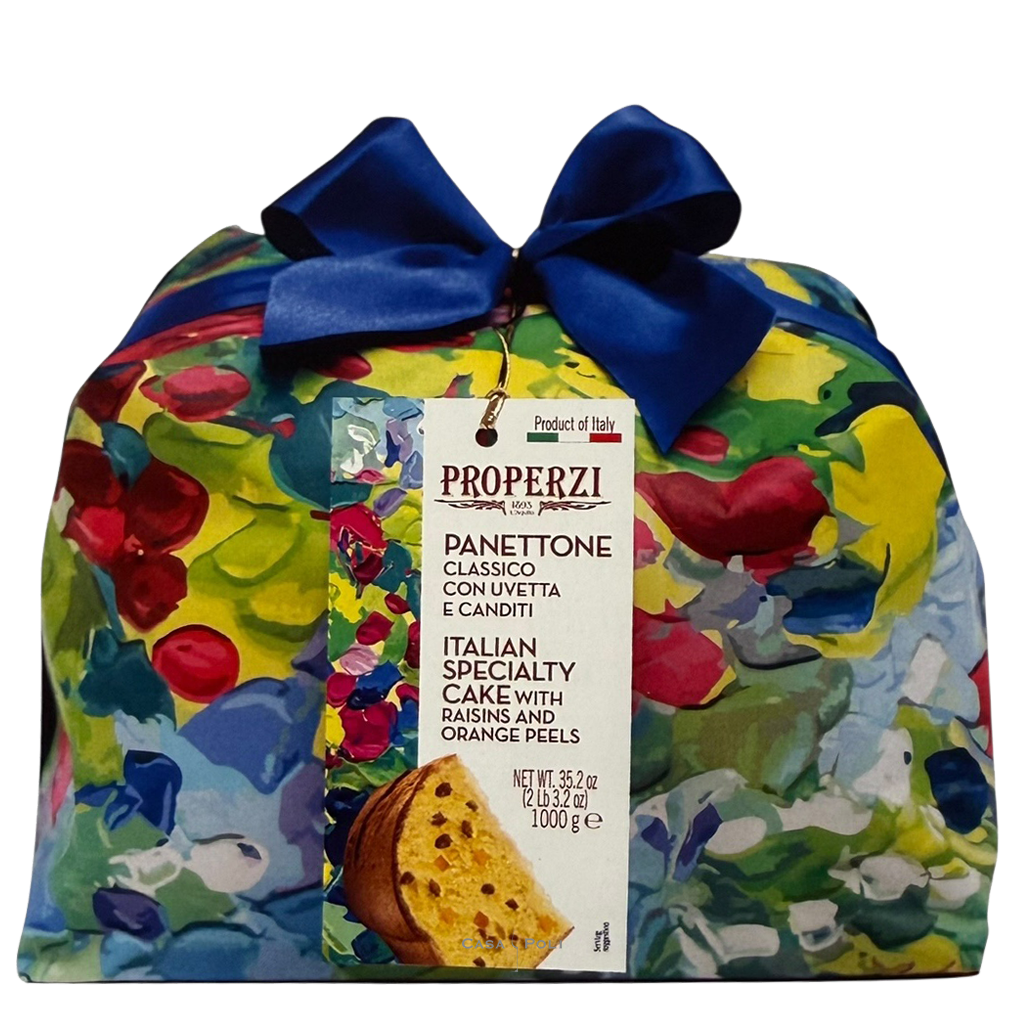 Panettone Classico con Uvetta e Canditi, confezionato a mano 1000g - Properzi