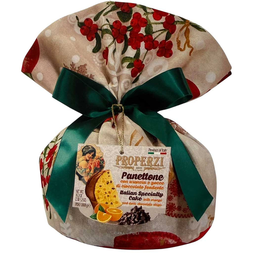 Panettone Arancia e Cioccolato Fondente nel Sacchetto 1000g - Properzi