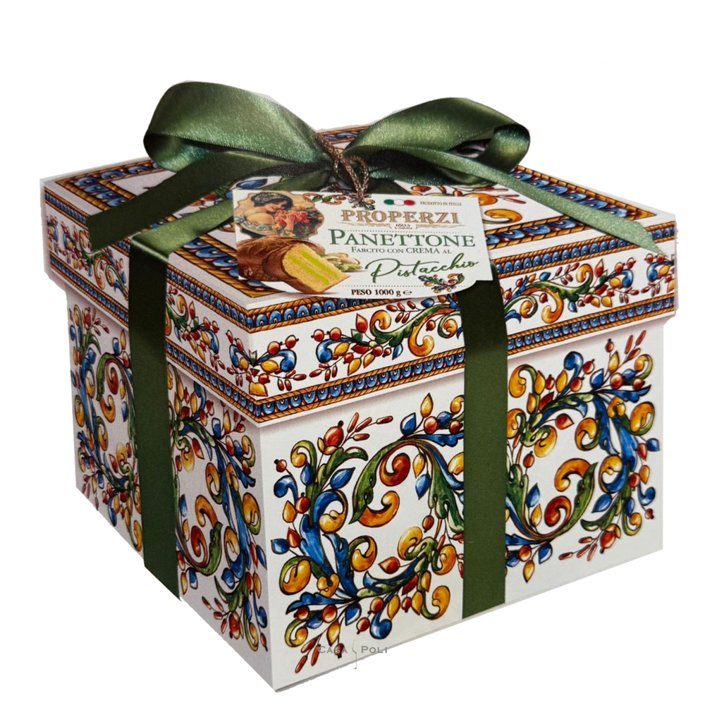 Panettone con Crema di Pistacchio in Hutschachtel 1000g - Properzi