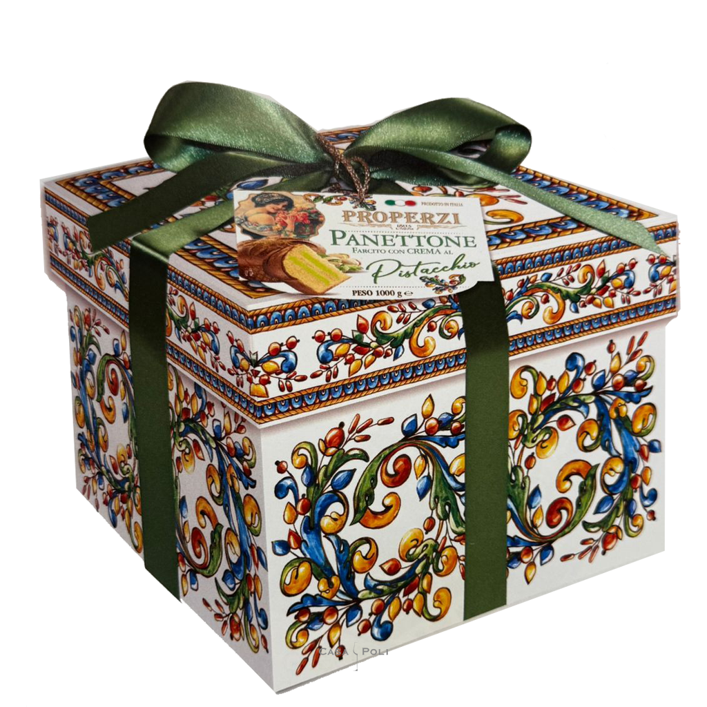 Panettone con Crema di Pistacchio in Hutschachtel 1000g - Properzi