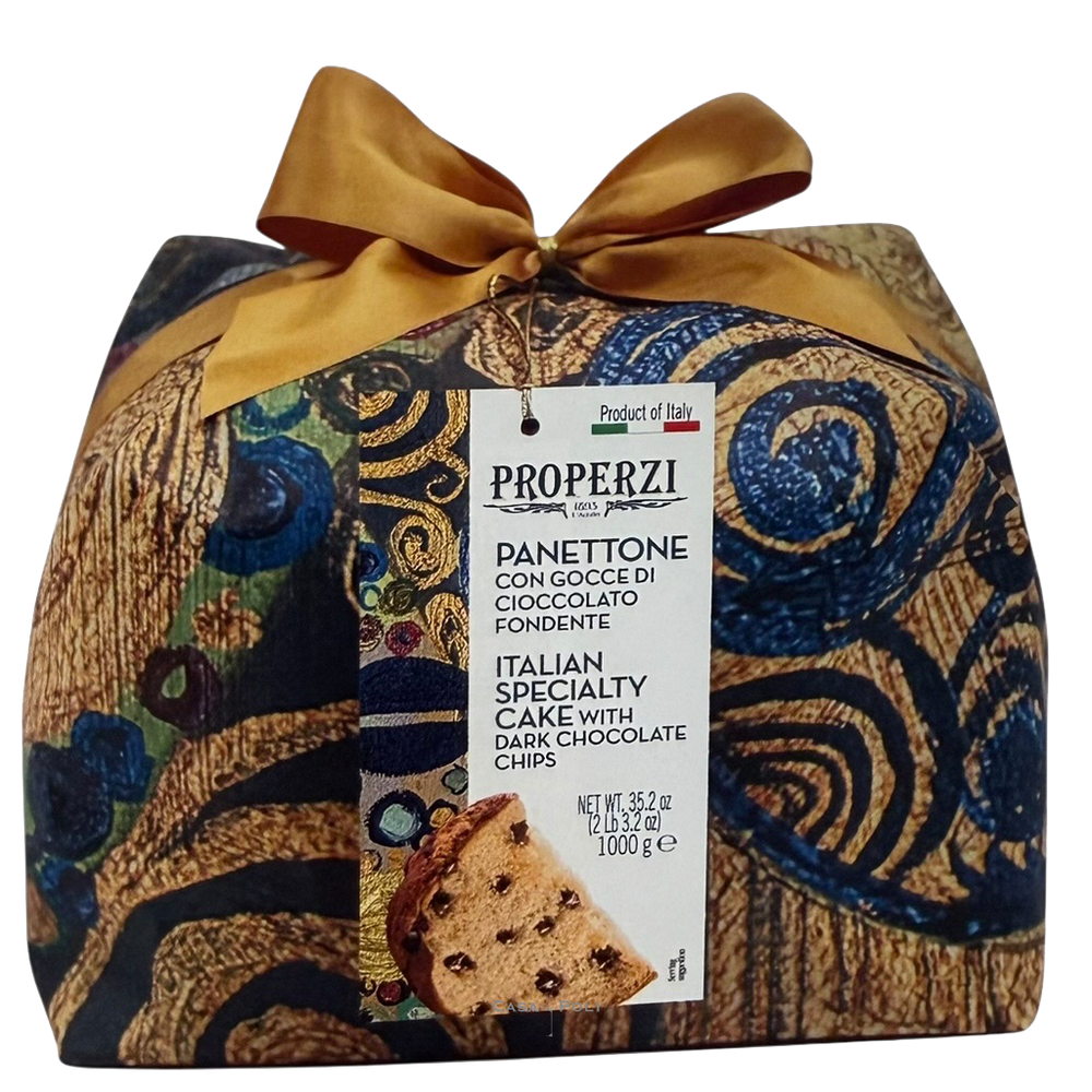 Panettone al Cioccolato Fondente, confezionato a mano 1000g - Properzi