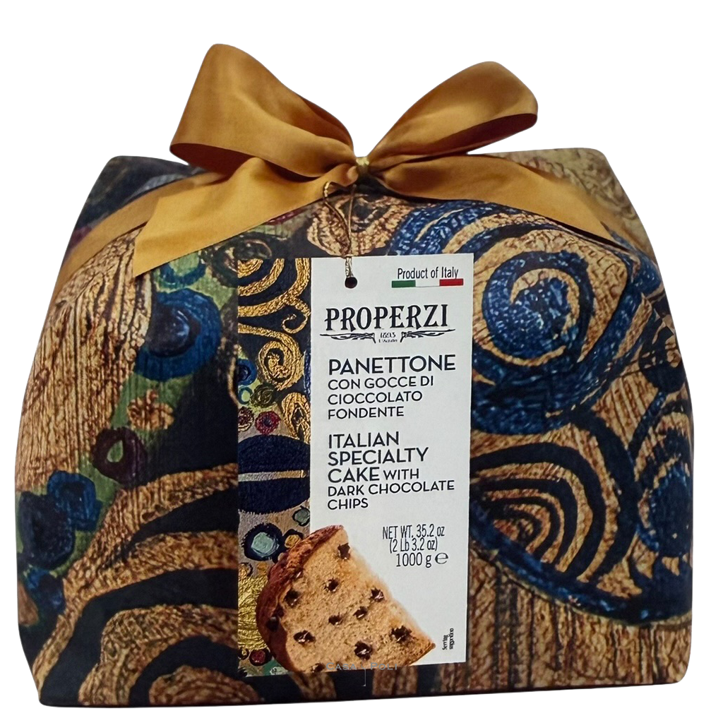 Panettone al Cioccolato Fondente, confezionato a mano 1000g - Properzi