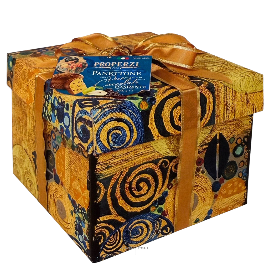 Panettone Pera e Cioccolato Fondente in Hutschachtel 1000g - Properzi