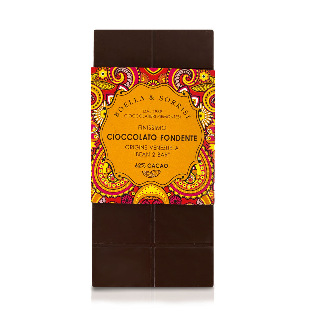 Cioccolato Fondente Venezuela  62% CACAO 100g - Boella & Sorrisi