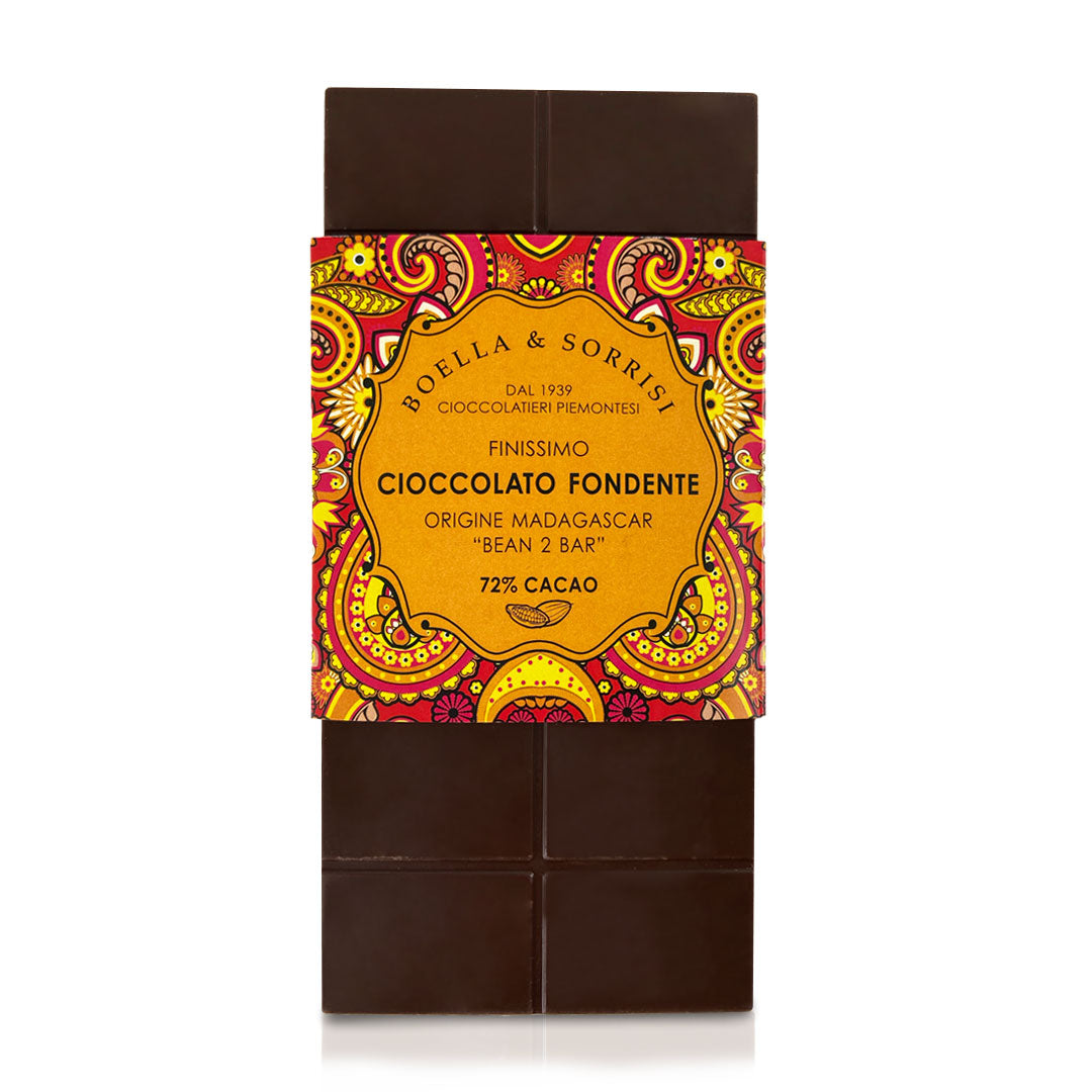 Cioccolato Fondente Madagascar 72 % 100 g – Boella & Sorrisi, Turin