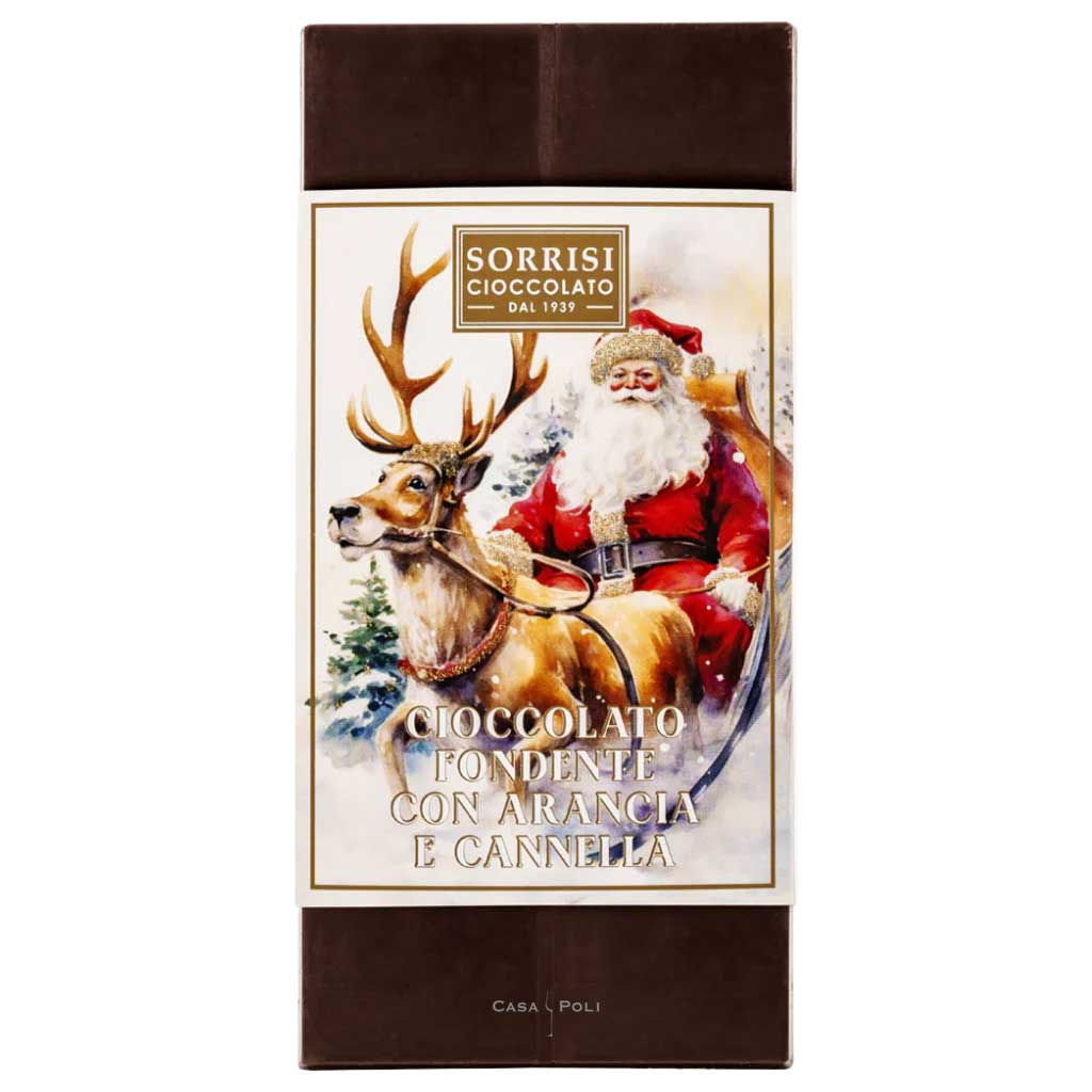 Dunkle Weihnachtsschokolade mit Orangen und Zimt