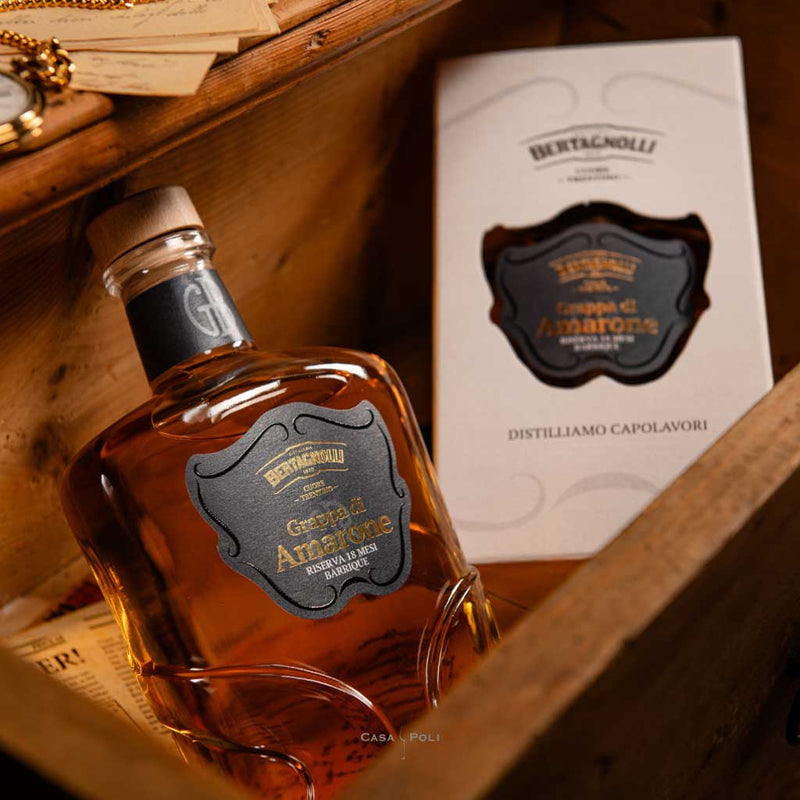 Grappa Amarone Valpolicella Riserva – Distilleria Bertagnolli, Detailansicht