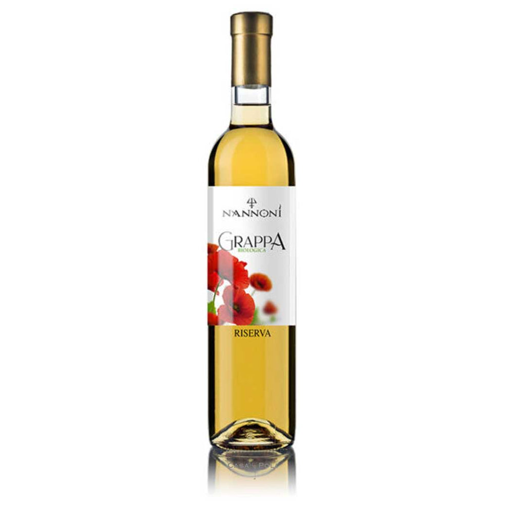 Biologischer Grappa von Nannoni in der  Halbliter Flasche.