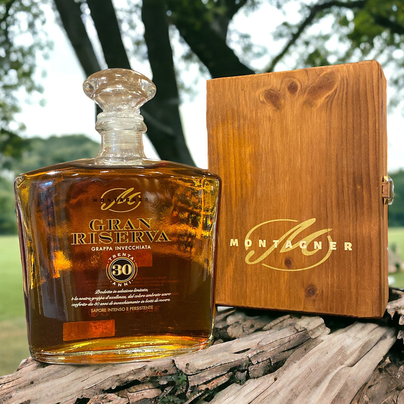 Grappa Gran Riserva 30 anni 70 cl. – Montagner, Geschenkbox