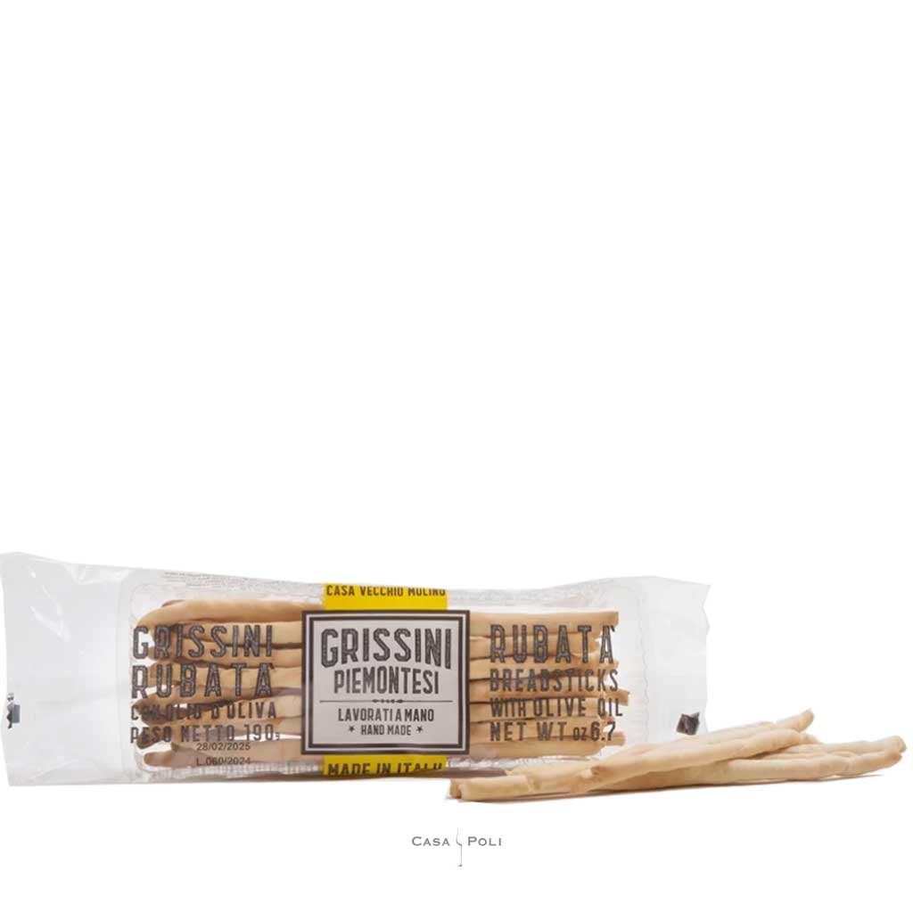 Grissini Rubatà mit Olivenöl 190 g – Casa Vecchio Mulino, Piemont