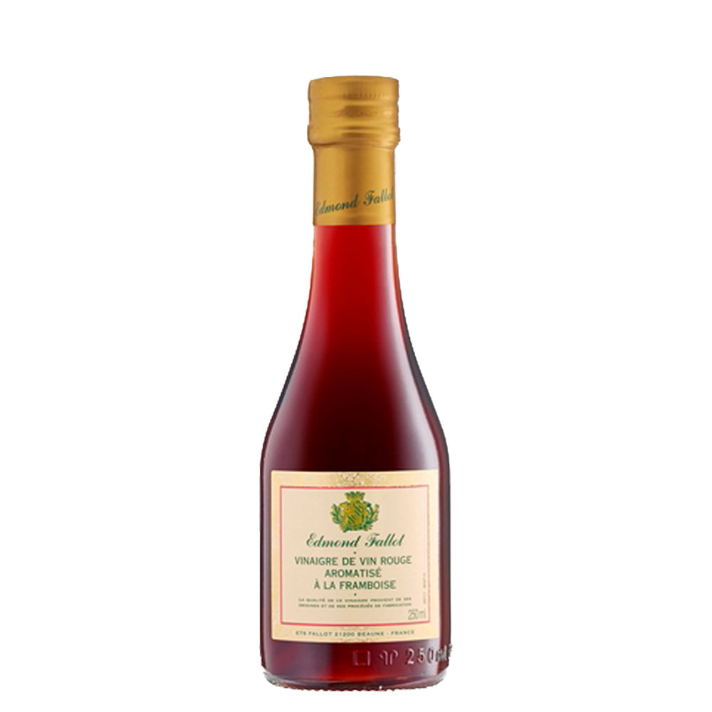 Himbeeressig von Edmond Fallot aus Beaune, Rotweinessig mit Himbeersaft, 250 ml Flasche