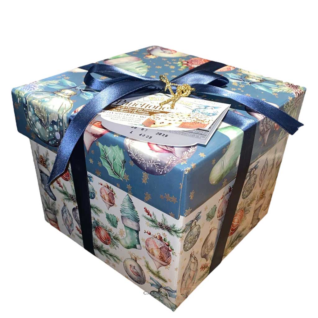 Panettone Gocce di Cioccolato Fondente ricoperto di Glassa BOX - Valentino