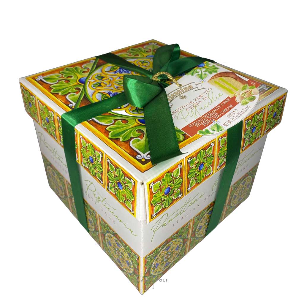 Panettone mit Pistaziencreme 1000 g, Box - Valentino