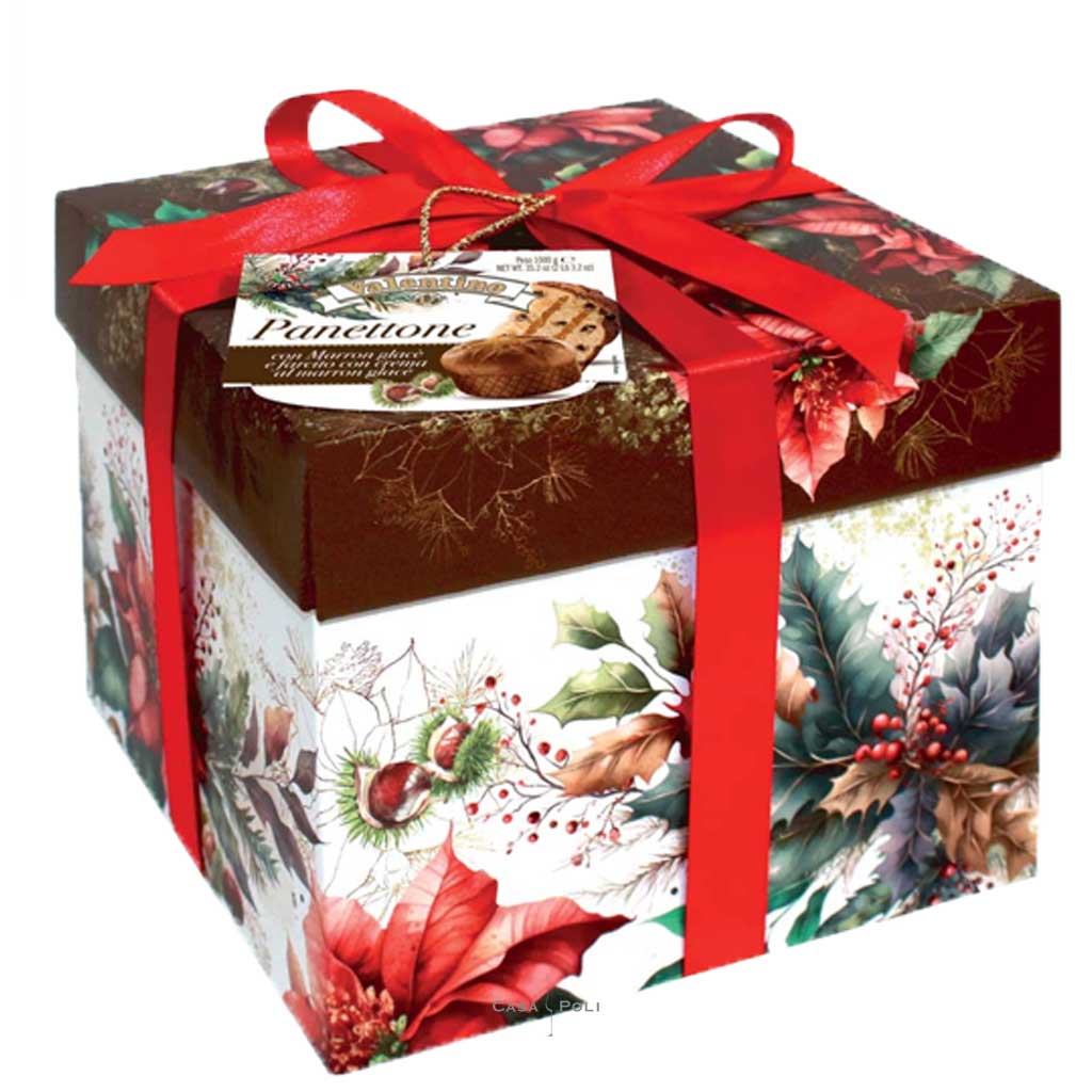 Panettone con Crema al Marron Glacé (1000 g, Box) - Valentino