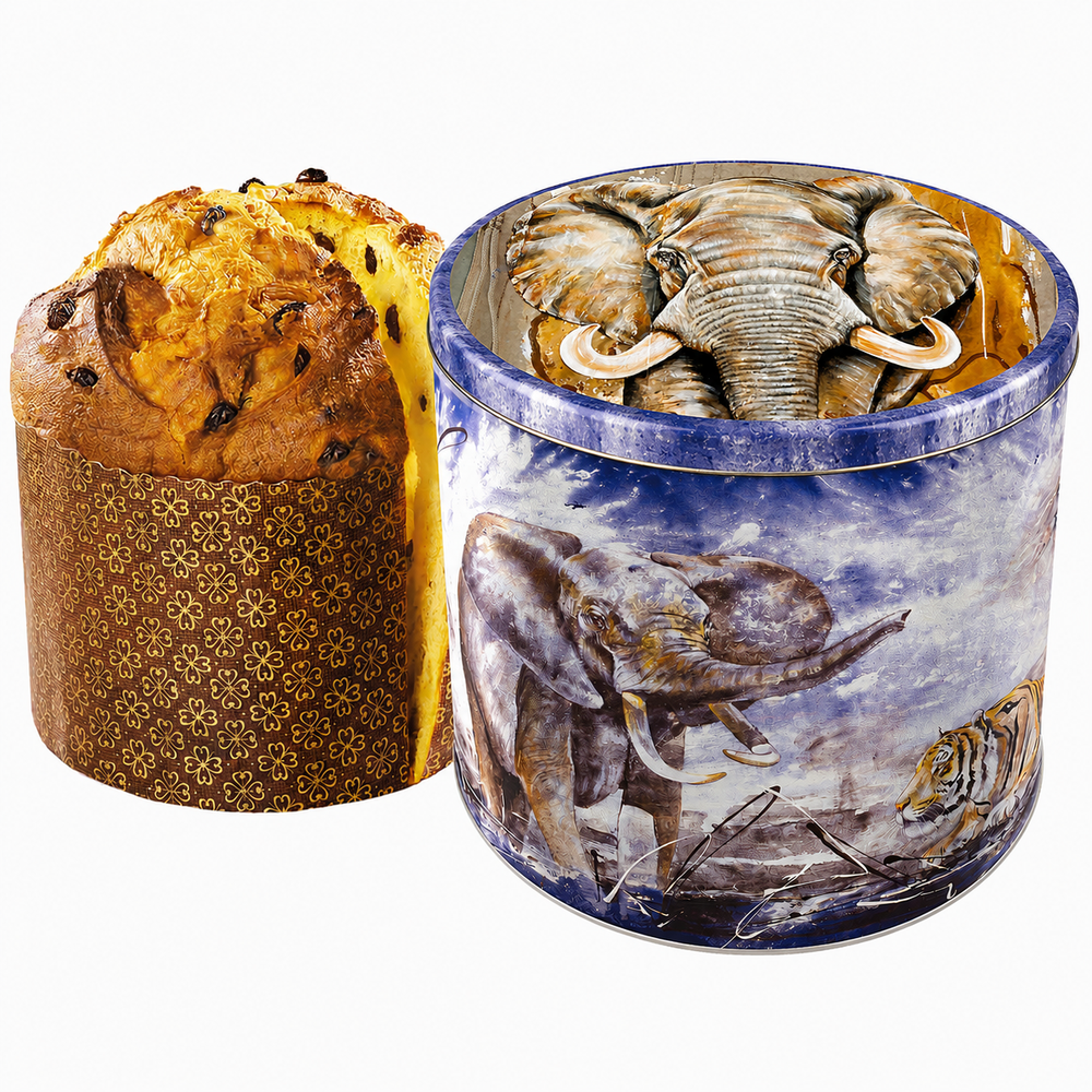 Panettone Rolf Knie Edition 2026 mit Grappa creme gefüllt. 