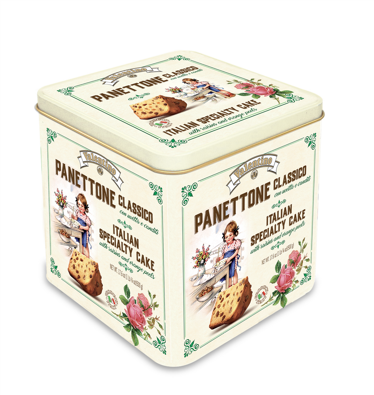 Panettone Classico 500 g in Blechdose - Valentino