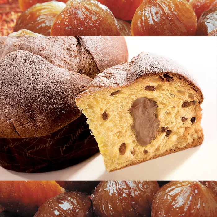 Panettone con Crema al Marron Glacé (1000 g, Box) - Valentino