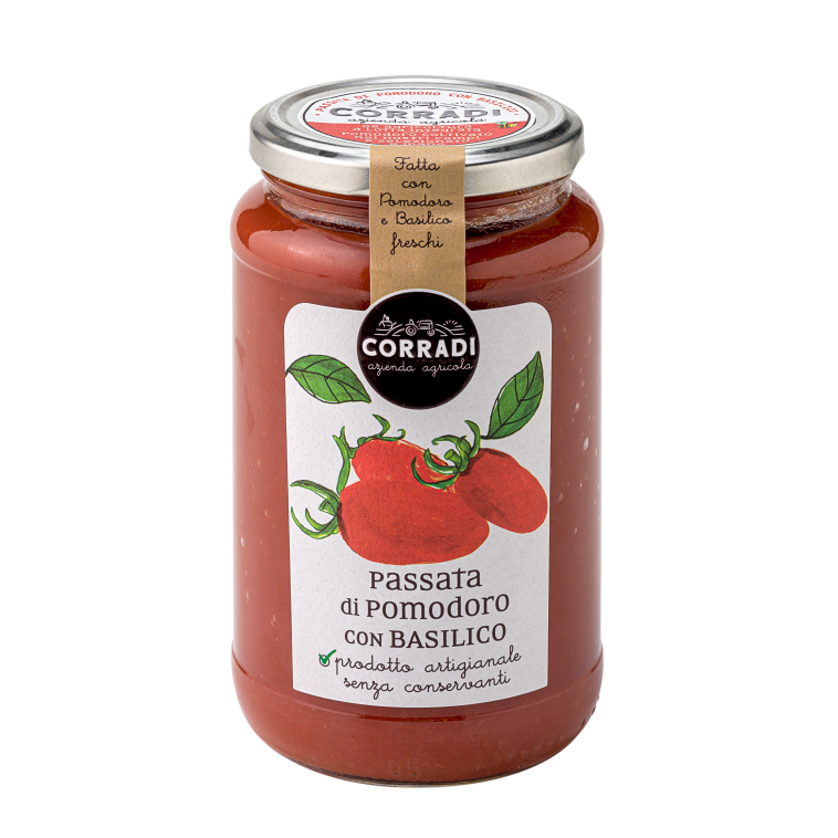 TOMATENPASSATA mit Basilikum – 550g