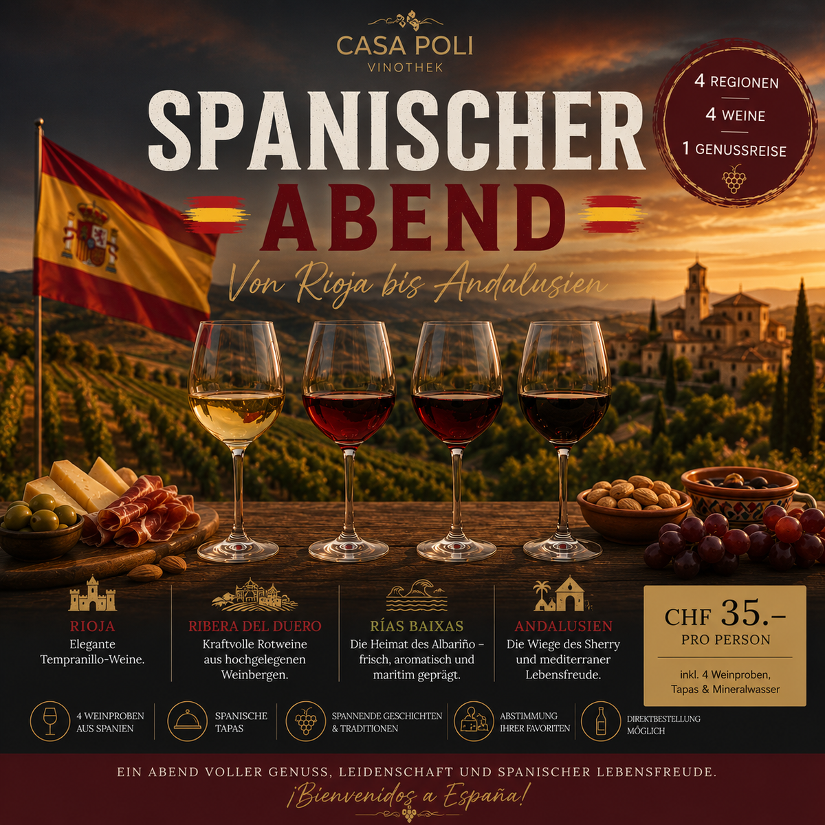 Do. 10. September2026 🇪🇸 Spanien – Von Rioja bis Andalusien