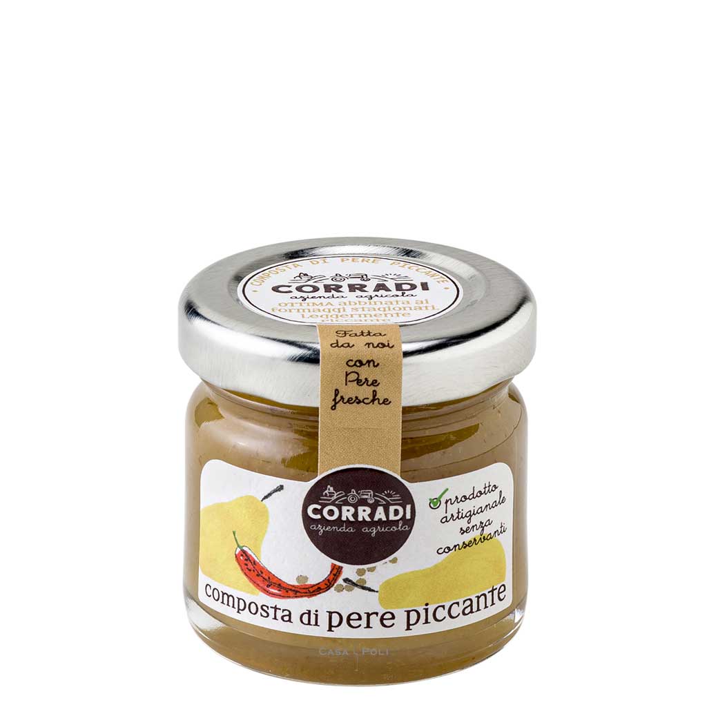 Composta di Pere Piccante 110 g – pikantes Birnenkompott von Corradi