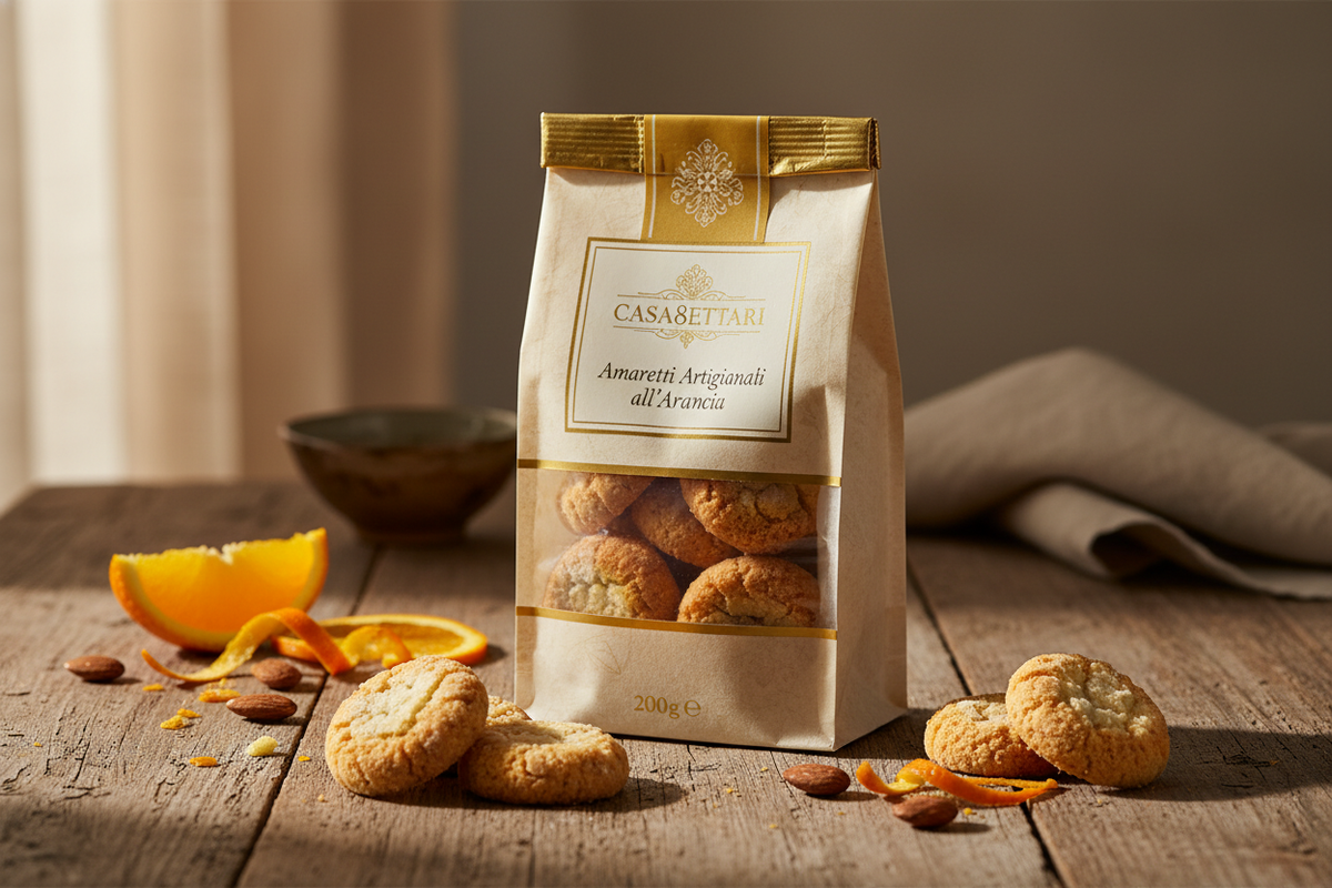 Amaretti alla arancha 200 gr. Beutel von casa8ettari