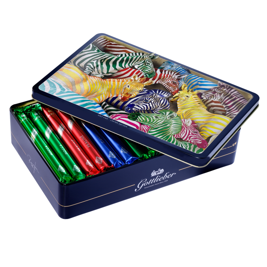 Gottlieber Hüppen Rolf Knie Künstler Dose "Zebras"