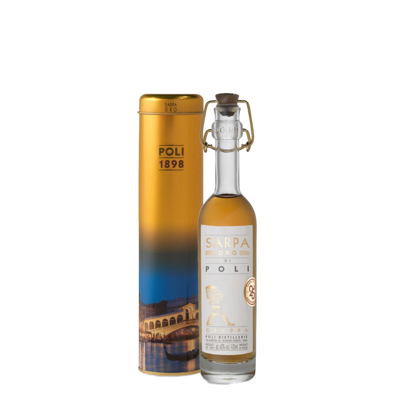 Grappa Sarpa Oro 10 cl. – Distilleria J. Poli, Stimmungsbild