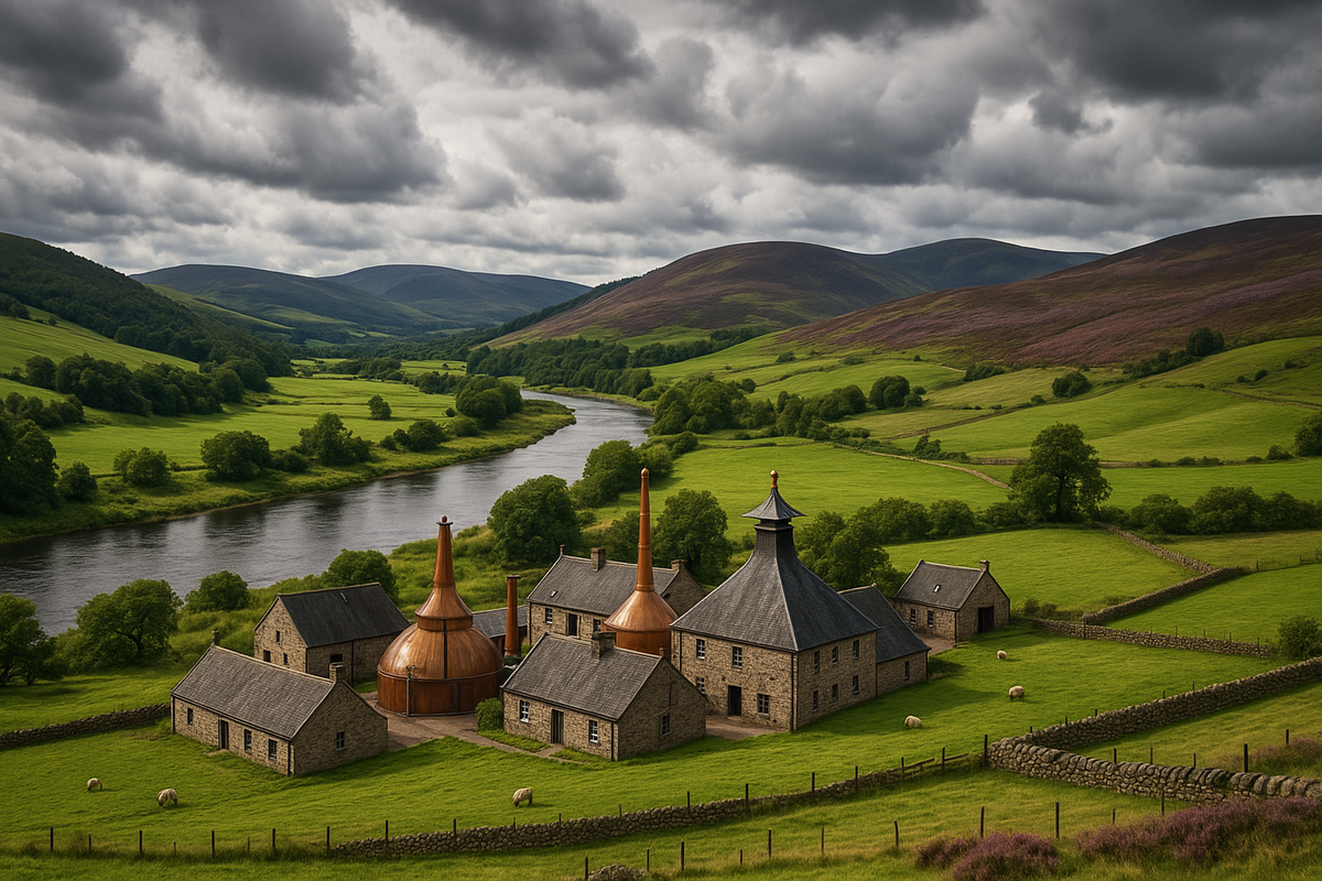 Landschaft von Spey Shottland