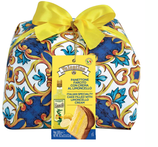 Panettone 1000g gefüllt mit Limoncellocreme - Valentino